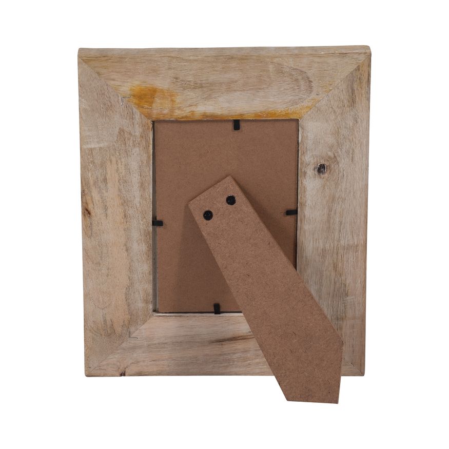 Sagebrook 4"x6" Wood Modern Curves Photo Frame - Natural/White