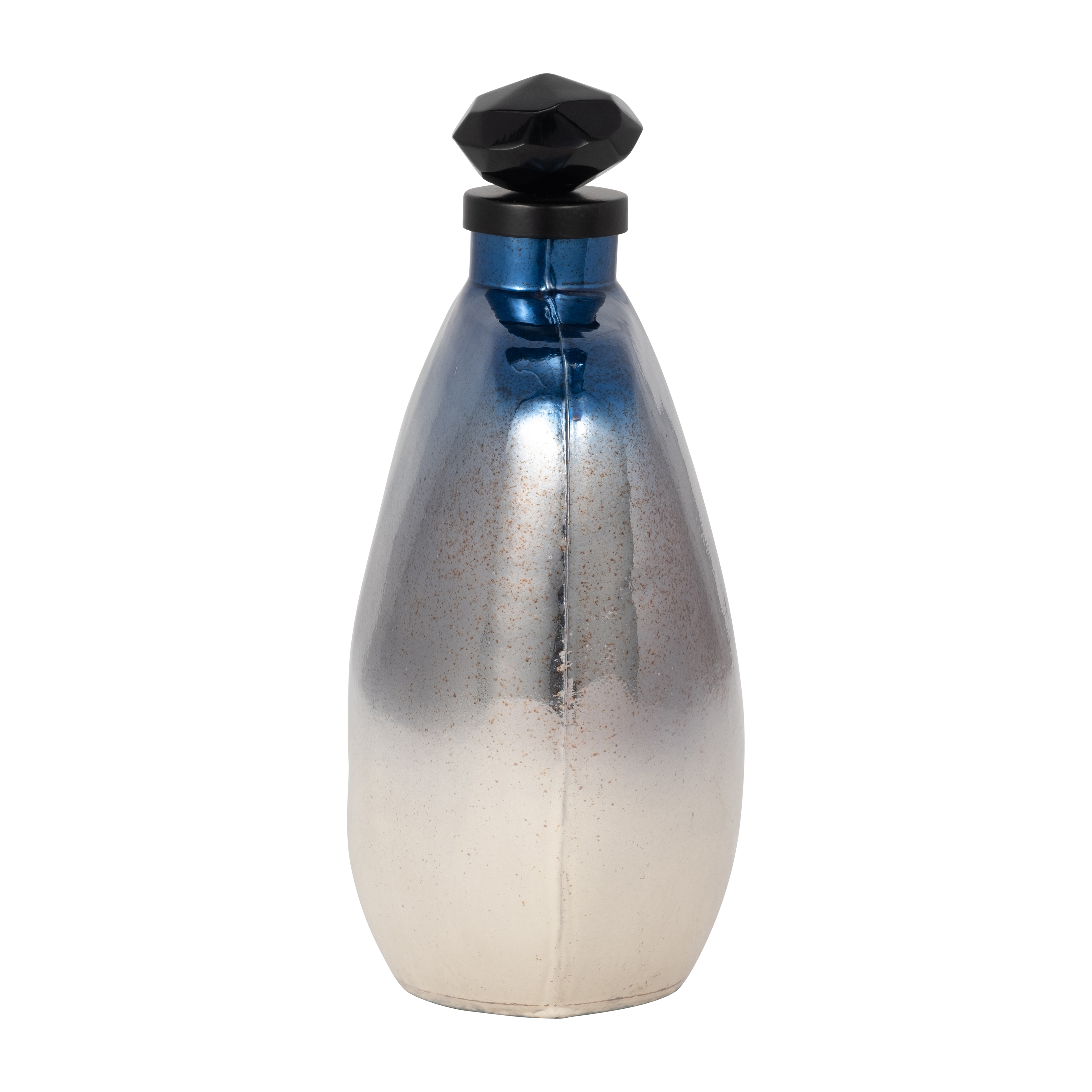 Sagebrook - 12" Glass Metallic Sheen Vase with Lid in Multi-Color