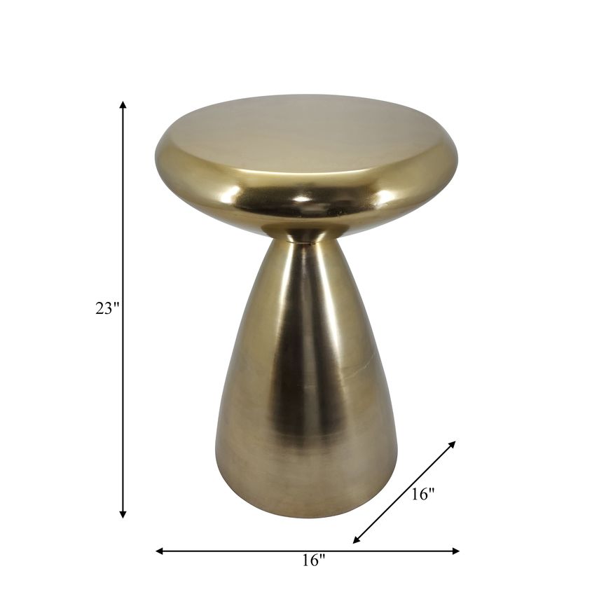 Sagebrook - Metal Hourglass Accent Table in Gold