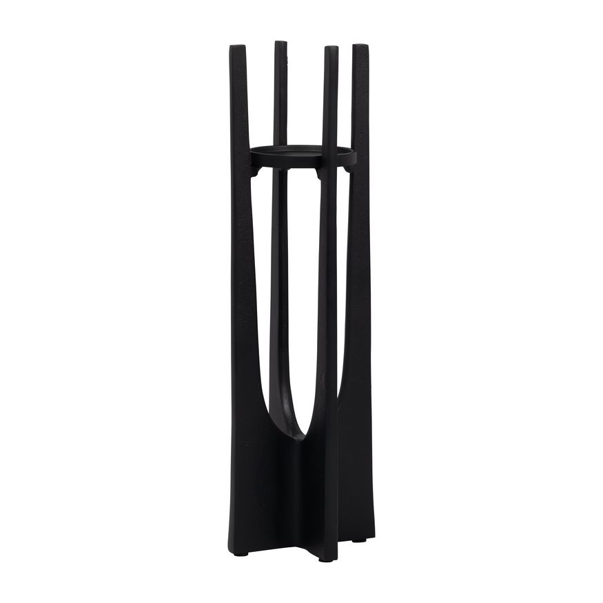 Sagebrook 16" Metal Pillar Candle Holder - Black