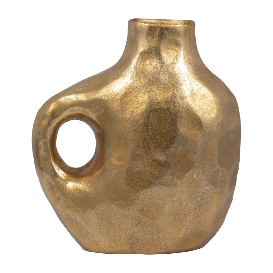 Sagebrook - 11" Metal Hammerd Cut-out Vase