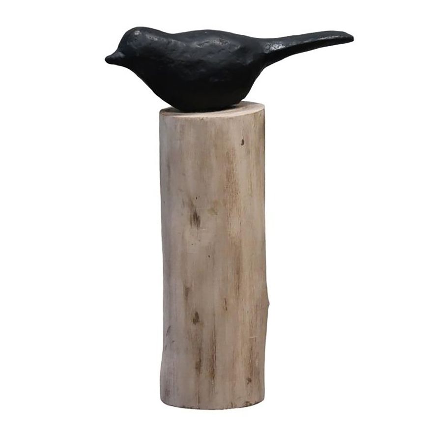 Sagebrook - 9" Resin Bird Perched On Log