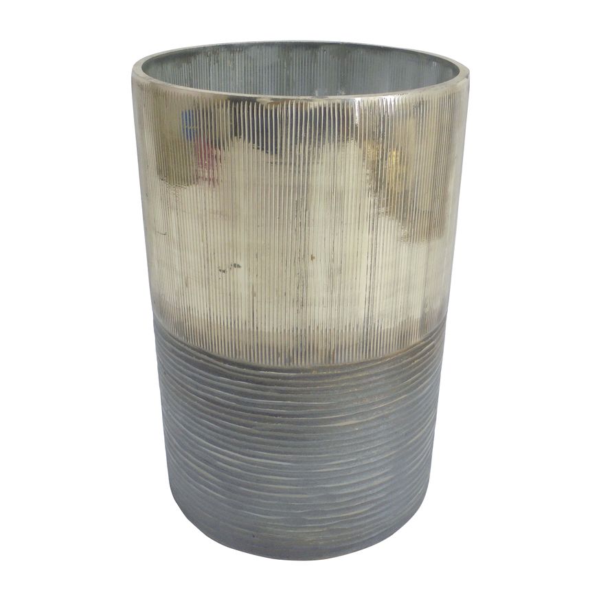 Sagebrook - 13" Glass Metallic 2-tone Vase