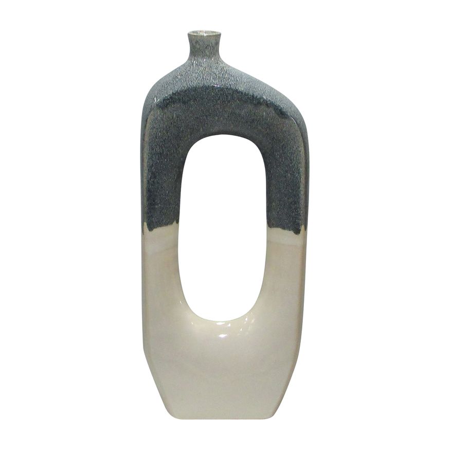 Sagebrook - 15" Ceramic Curvy Open Cut-out Vase