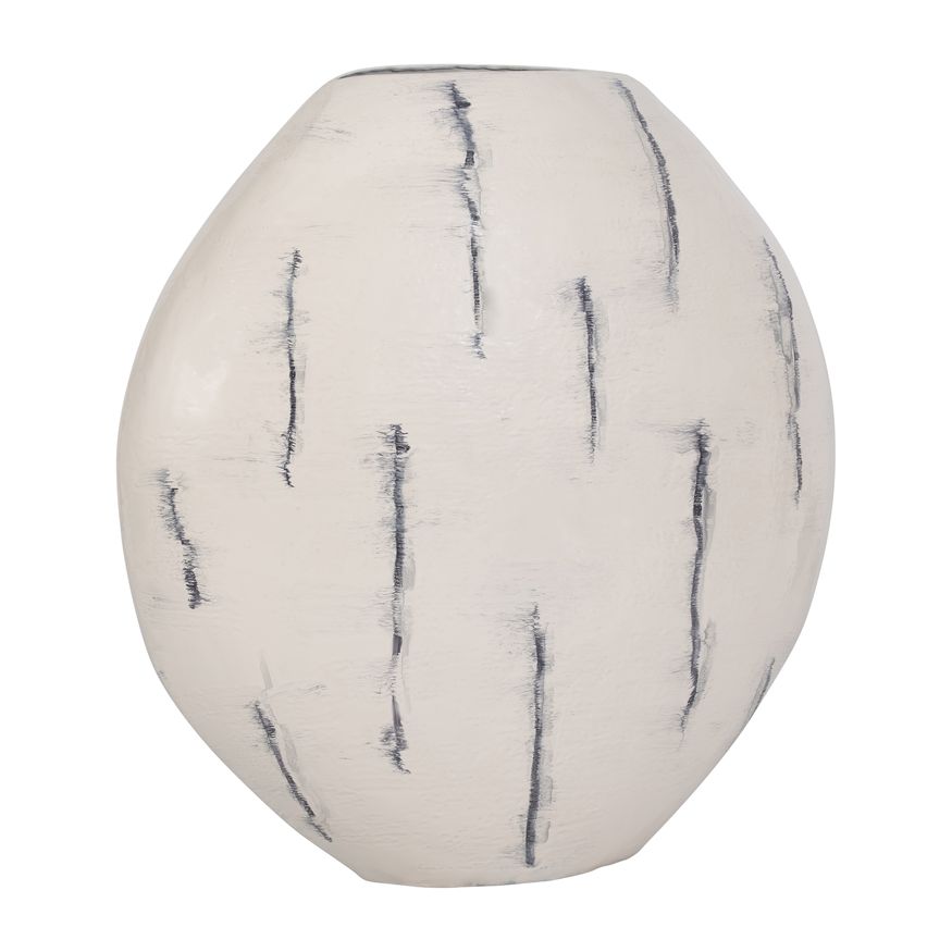 Sagebrook - 20" Metal Enameled Round Vase