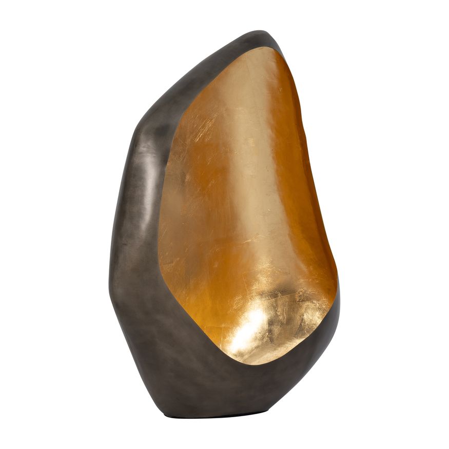 Sagebrook 23" Metal Leaf Floor Votive Holder - Gold
