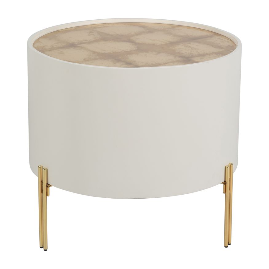 Sagebrook - Wood Gold Leaf Top Side Table