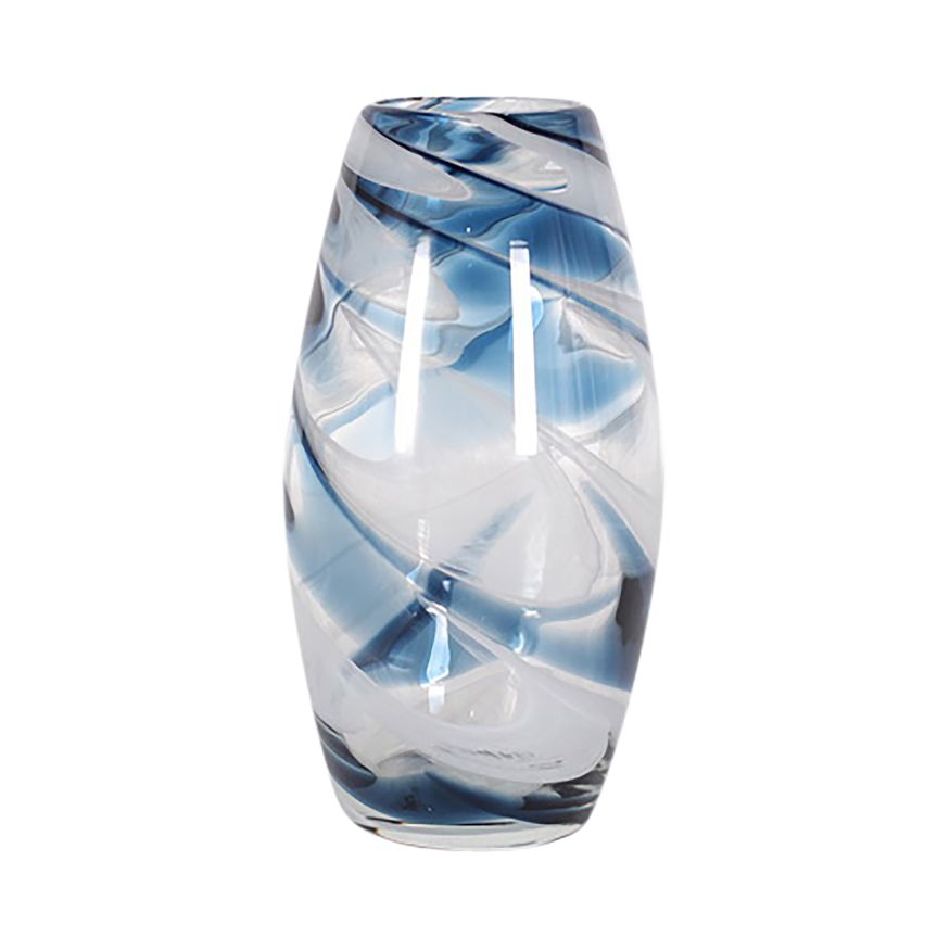 Sagebrook - 8" Glass Crackle Vase