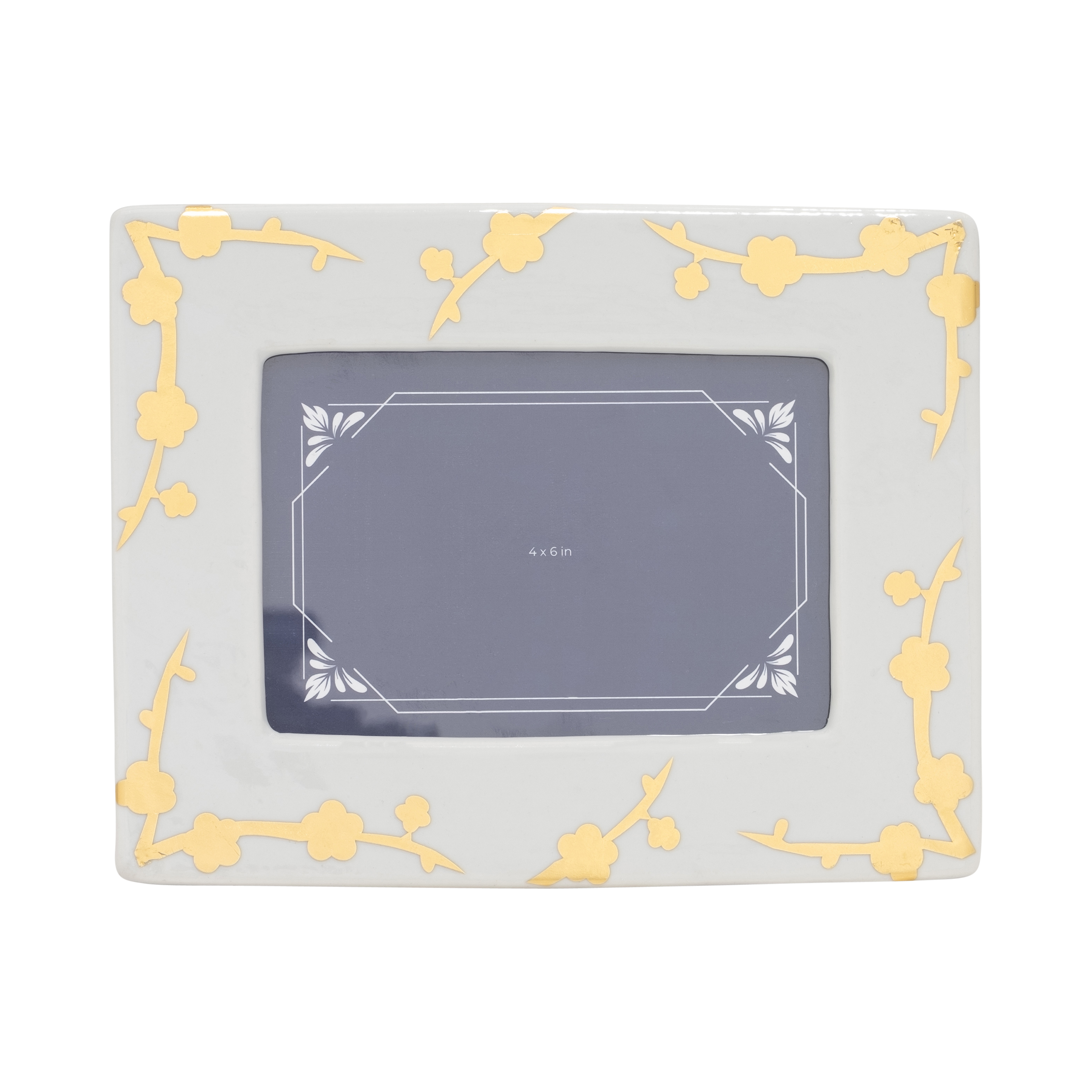 Sagebrook - 4"x6" Ceramic Cherry Blossom Photo Frame