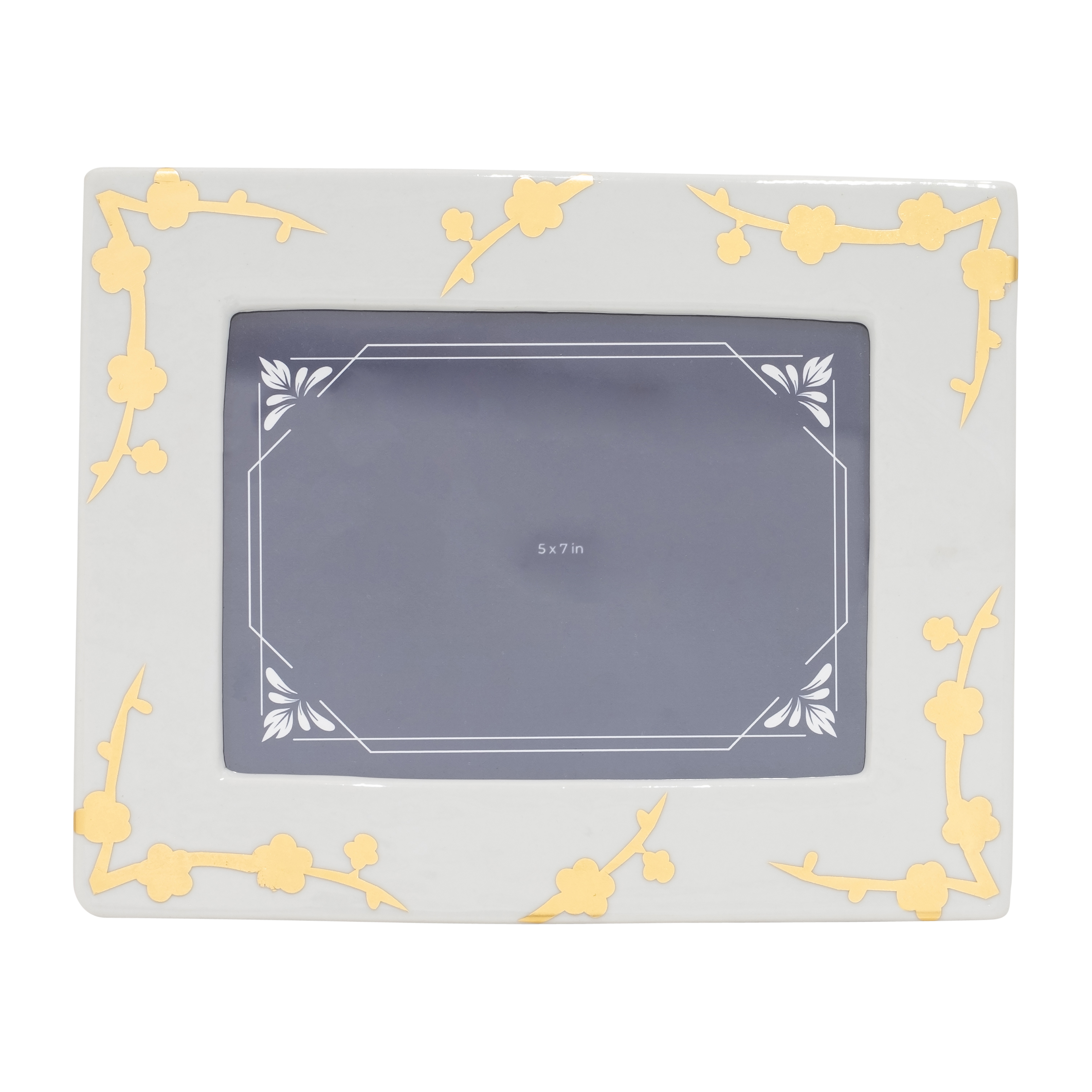 Sagebrook - 4"x6" Ceramic Cherry Blossom Photo Frame