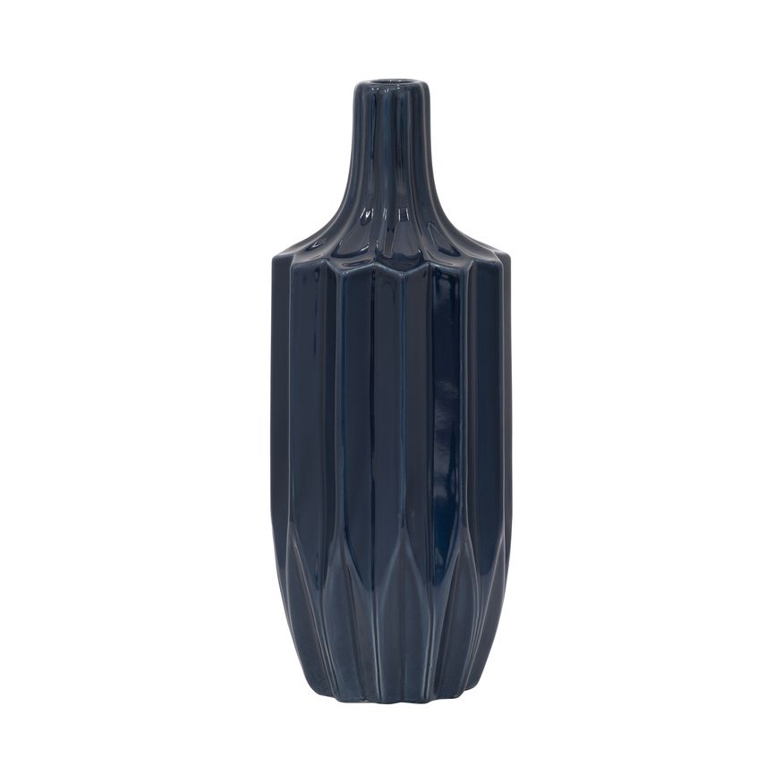 Sagebrook - 13" Ceramic Fluted Vase