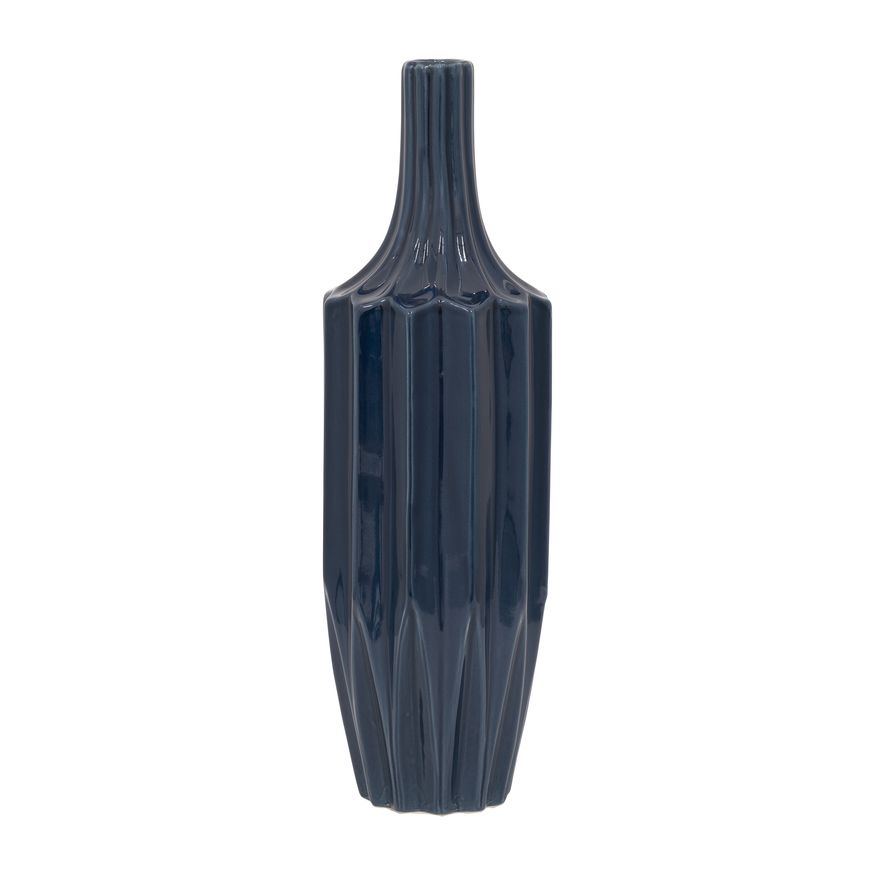 Sagebrook - 13" Ceramic Fluted Vase