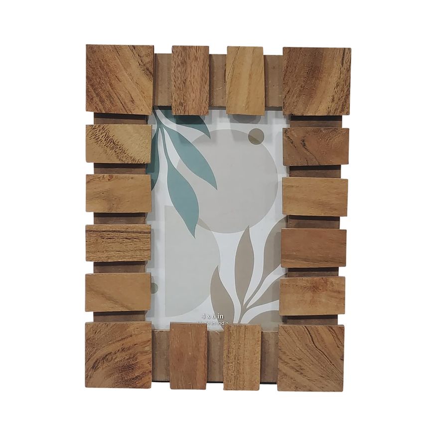 Sagebrook - 4"x6" Wood Blocks Photo Frame