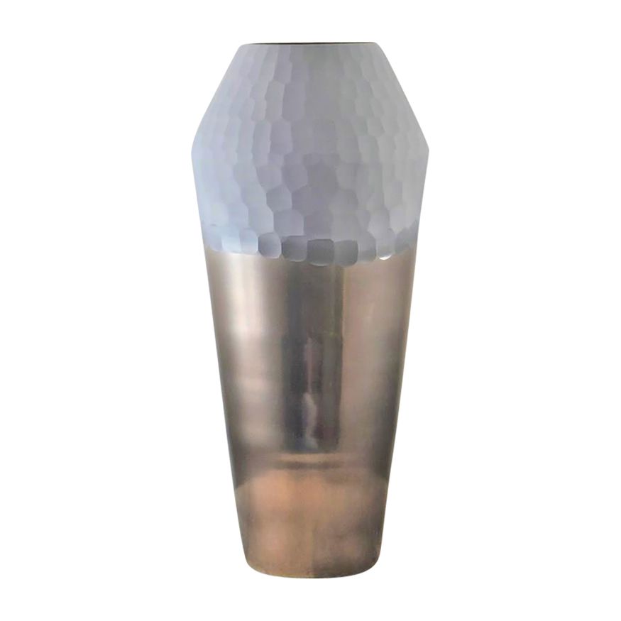 Sagebrook - 14" Glass 2-tone Hand-cut Vase