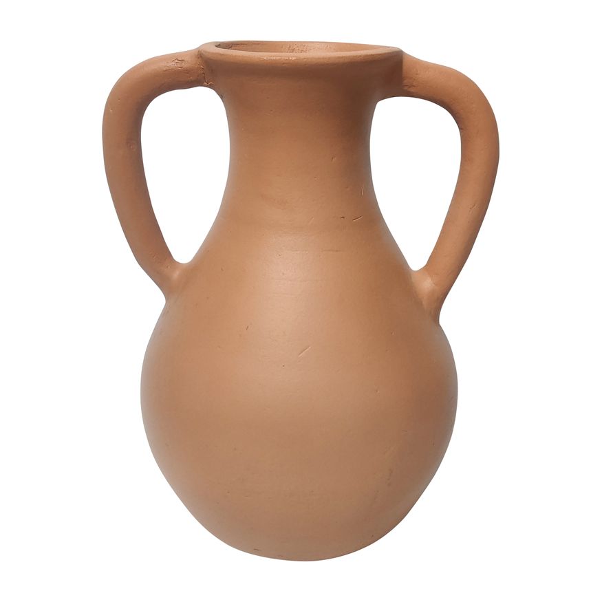 Sagebrook - 8" Terracotta Vase With Handle