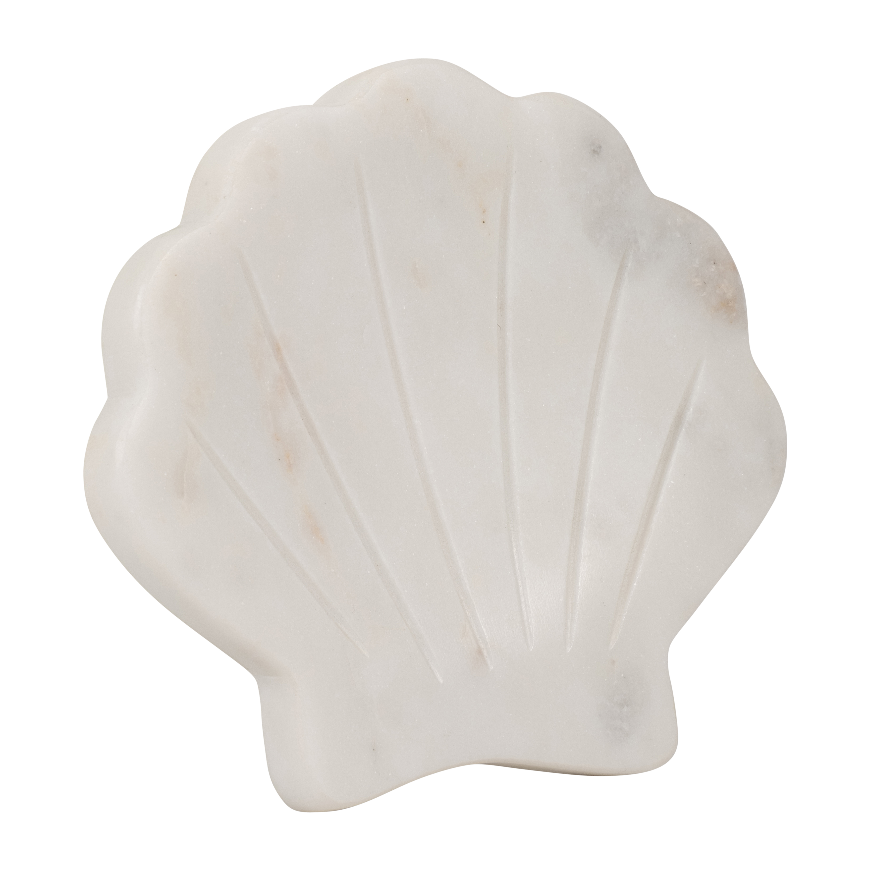 Sagebrook - 5" Marble Shell Trinket Dish in White