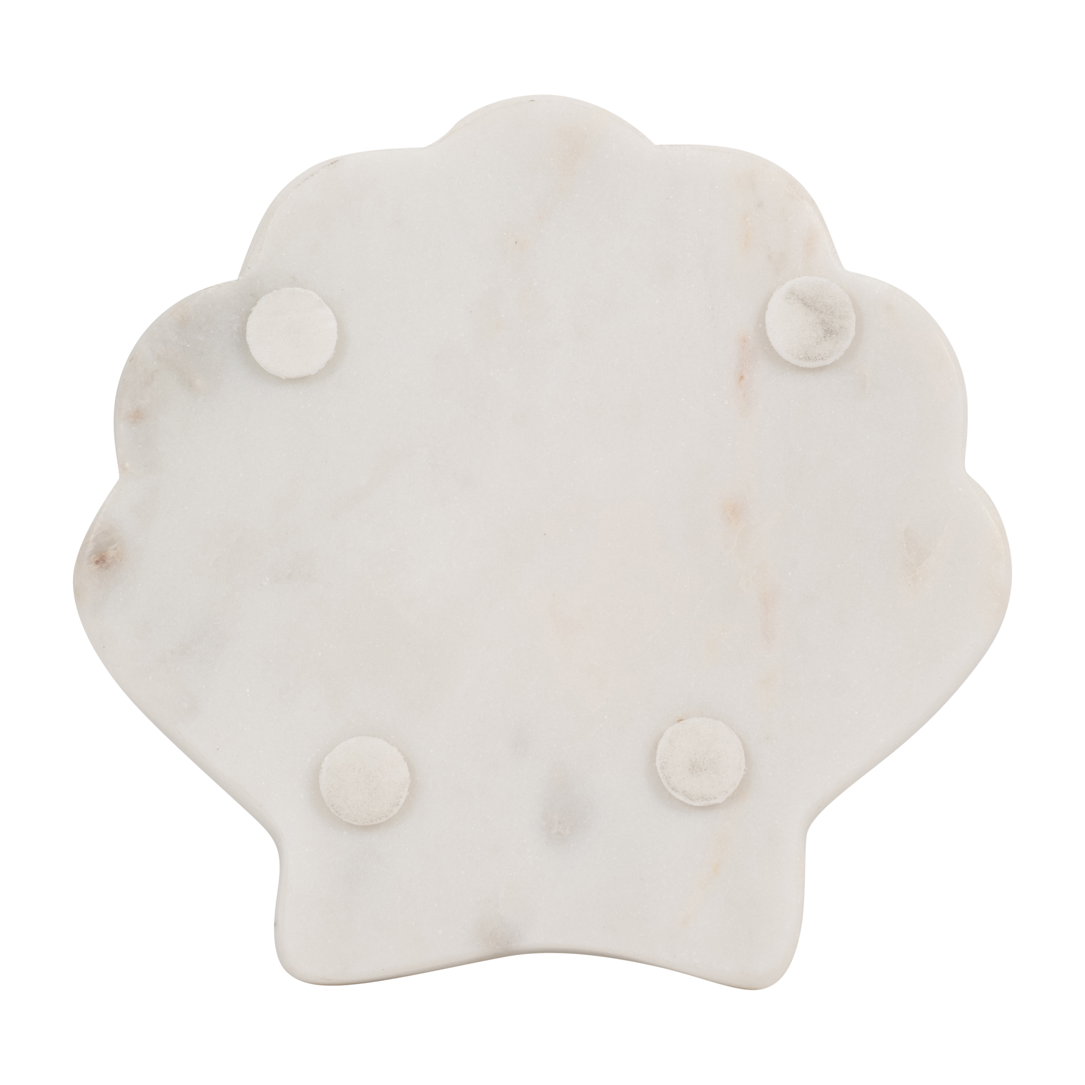 Sagebrook - 5" Marble Shell Trinket Dish in White