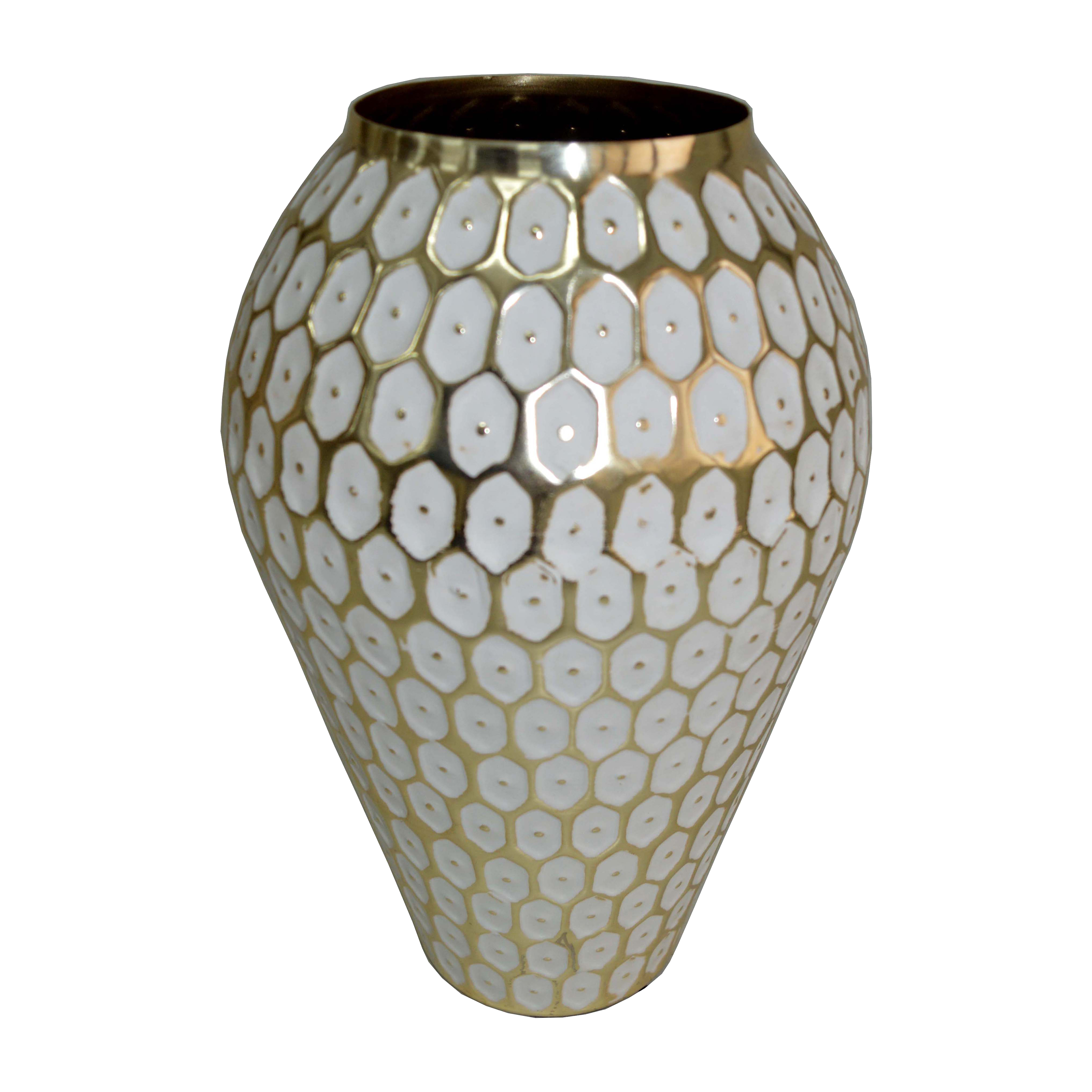 Sagebrook - 11" Metal Tribal Urn Vase