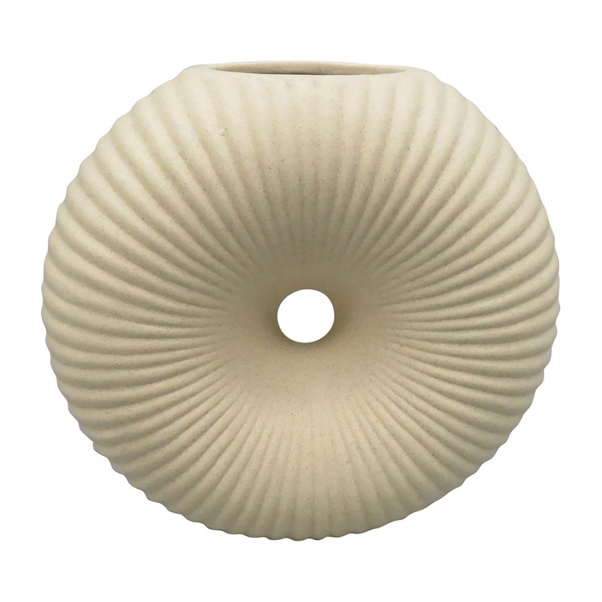 Sagebrook - 7" Ceramic Donut Hole Vase