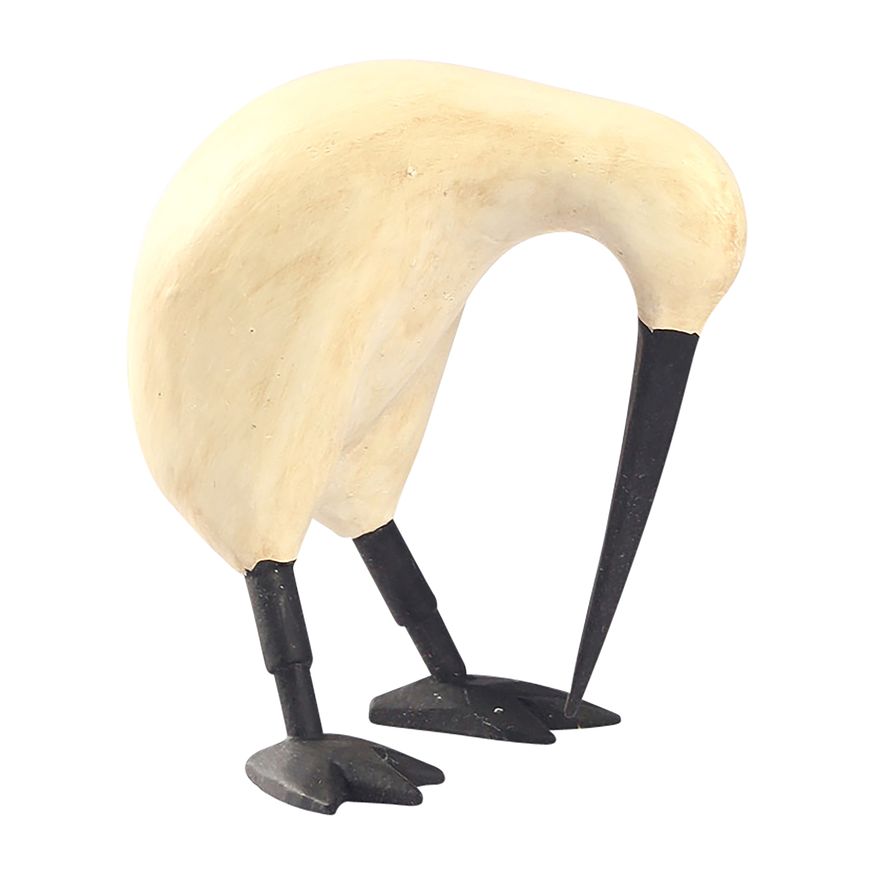 Sagebrook - 7" Wood Kiwi Bird With Black Legs