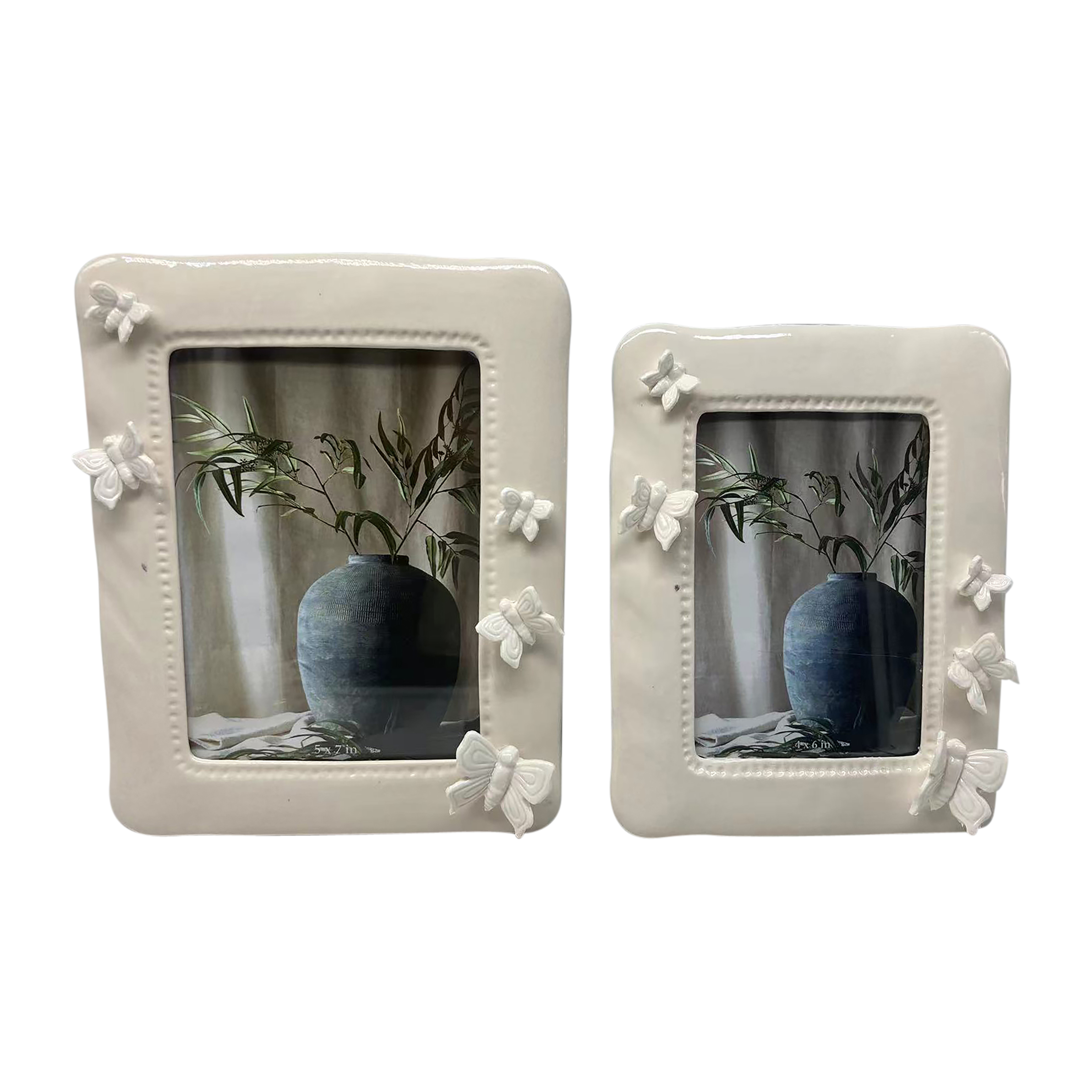 Sagebrook - 4"x6" Butterflies Applique Photo Frame
