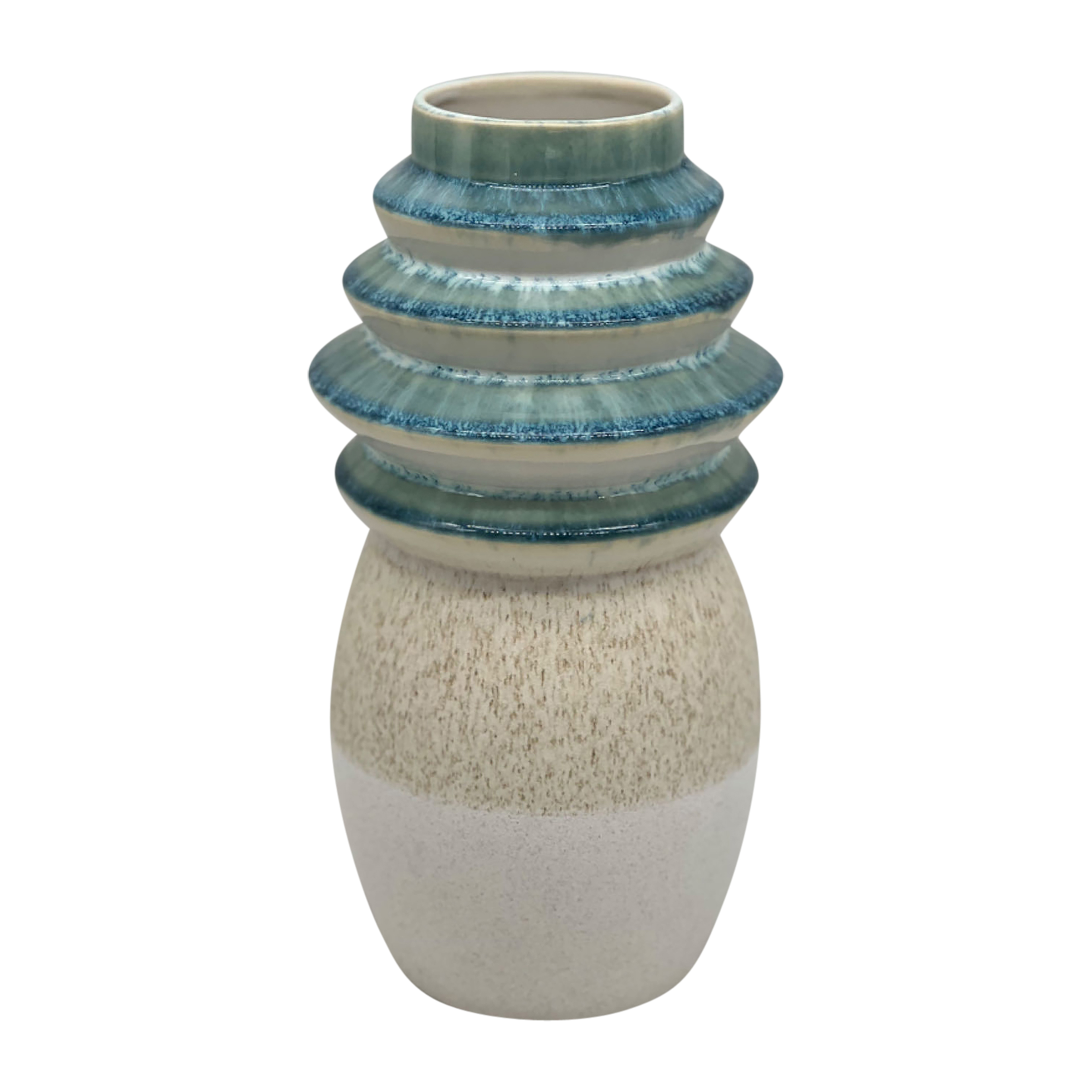 Sagebrook - 9" Fluted Top Vase Reactive Finish