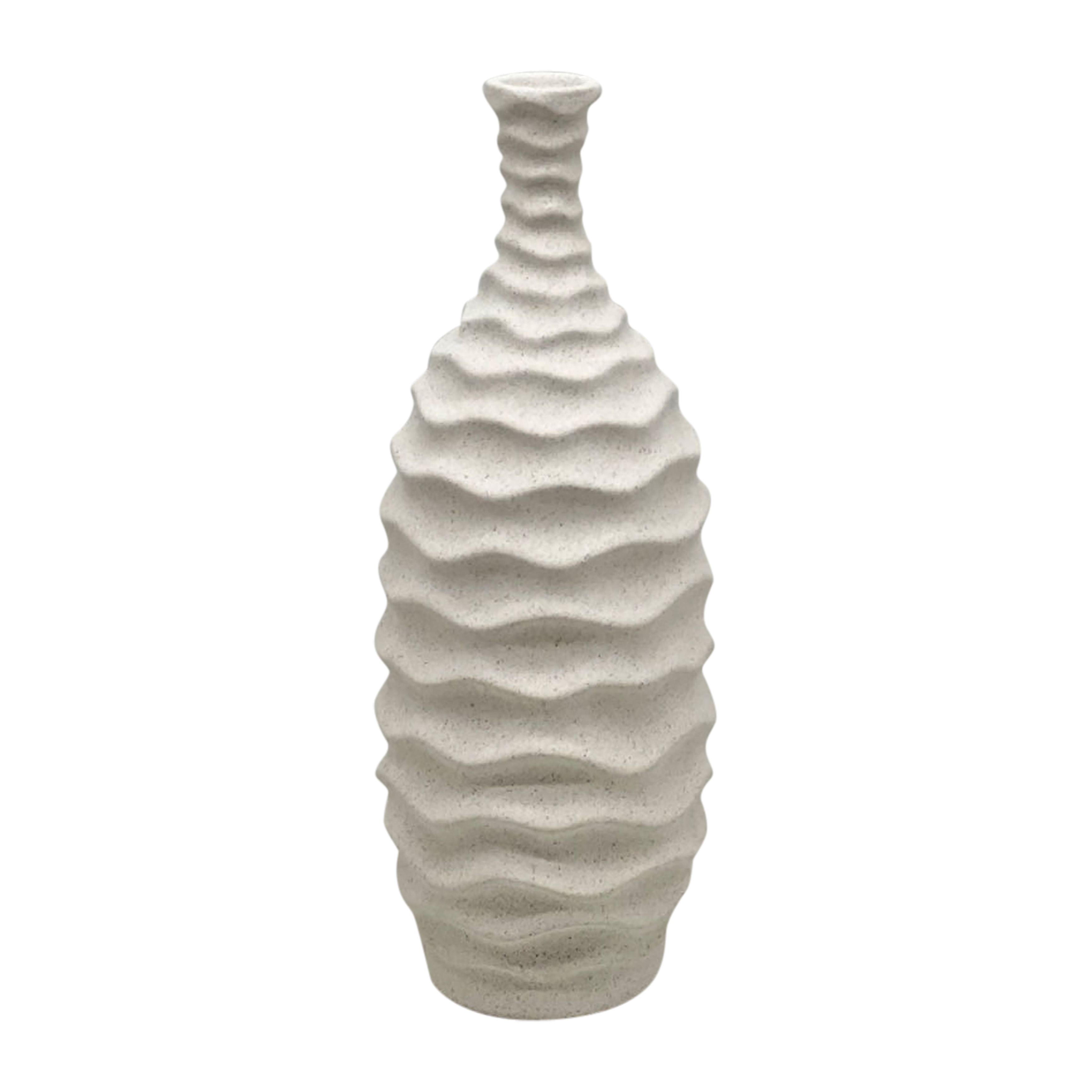 Sagebrook - 9" Fluted Top Vase Reactive Finish