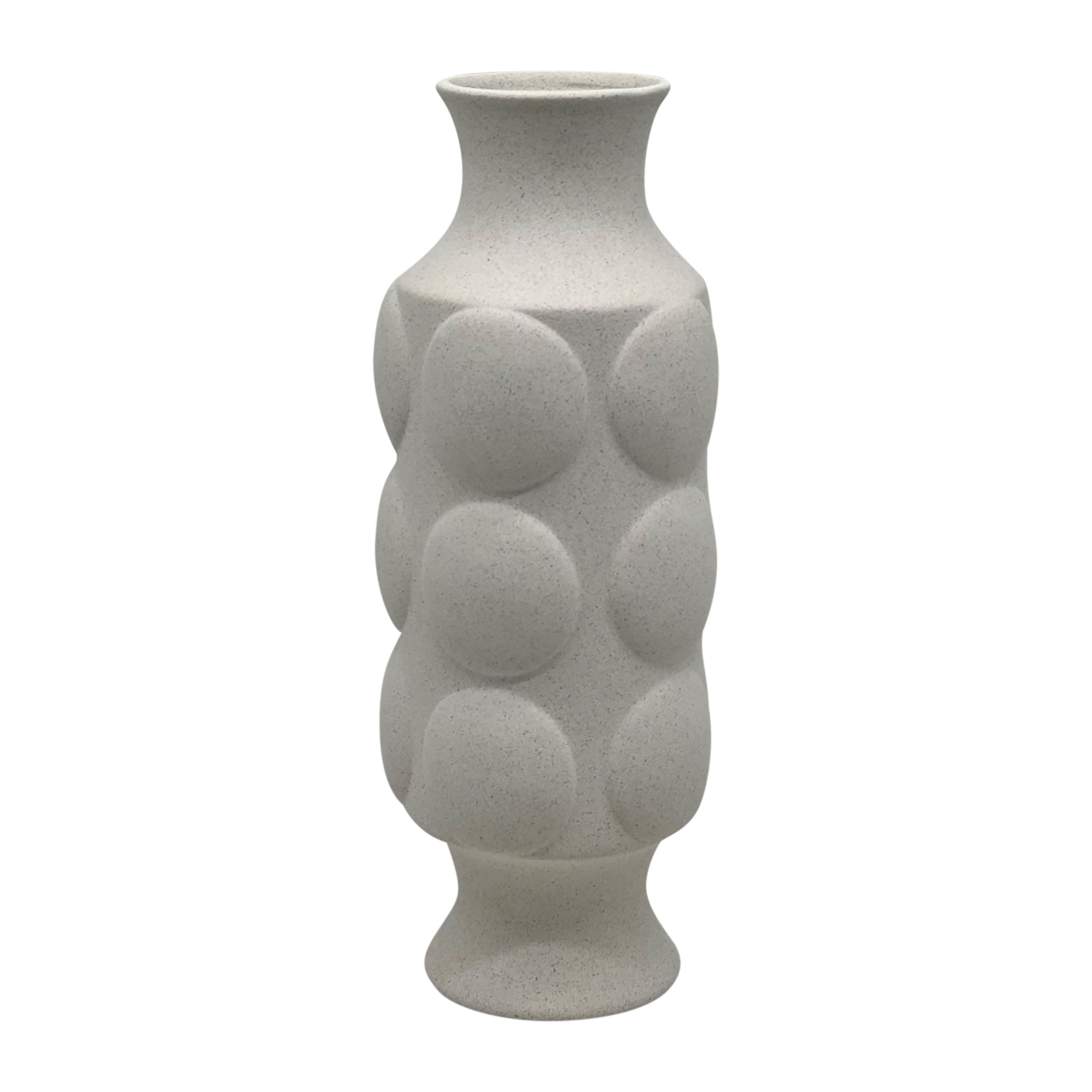 Sagebrook - 11" Large Dot Embossed Vase Sand Texture
