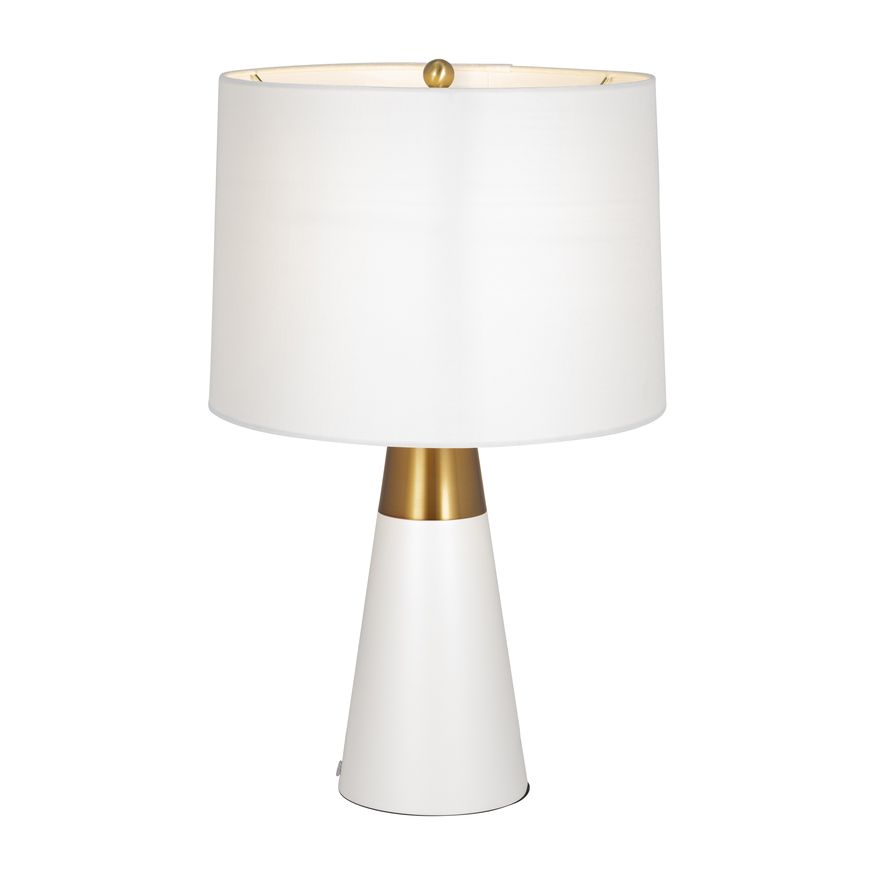 Sagebrook - Metal 2-Tone Cone Table Lamps (Set Of 2) in White/Gold