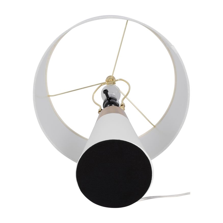Sagebrook - Metal 2-Tone Cone Table Lamps (Set Of 2) in White/Gold