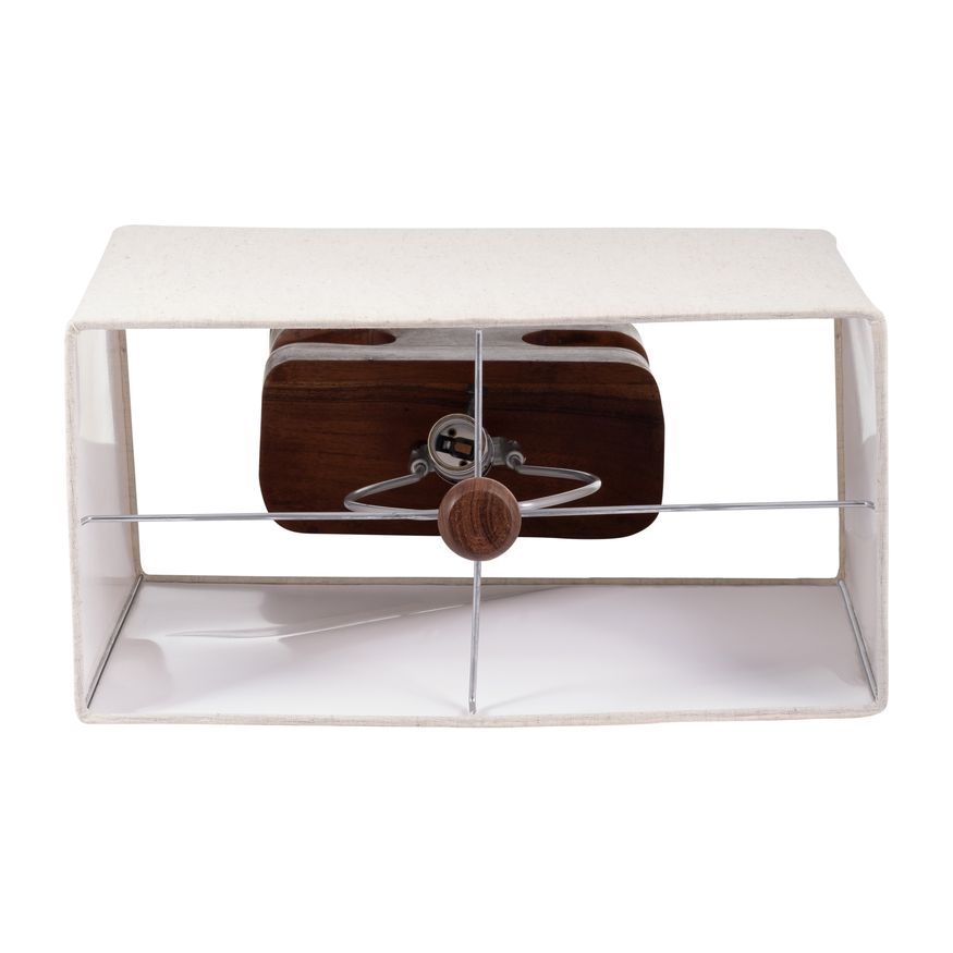Sagebrook - Wood Geometric Lamp in Brown