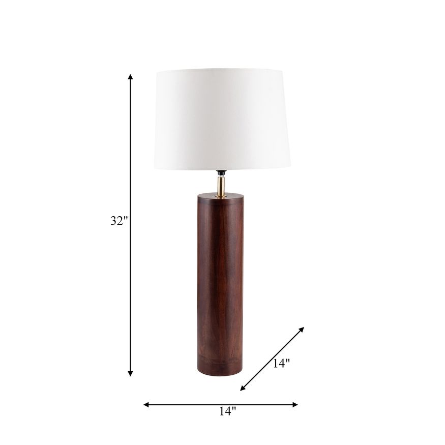 Sagebrook - Wood Classic Table Lamp in Brown/Off-White