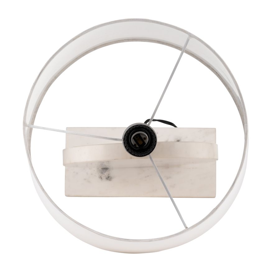 Sagebrook - Marble Round Table Lamp in White/Off-White