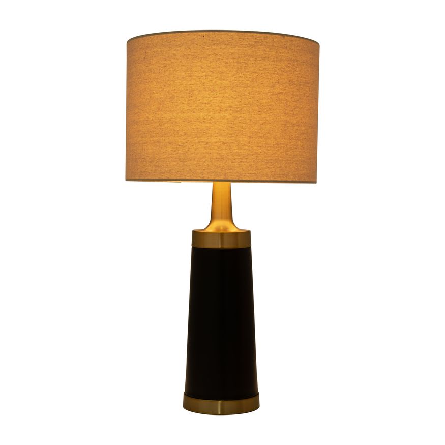 Sagebrook - Metal Pillar Table Lamp in Black