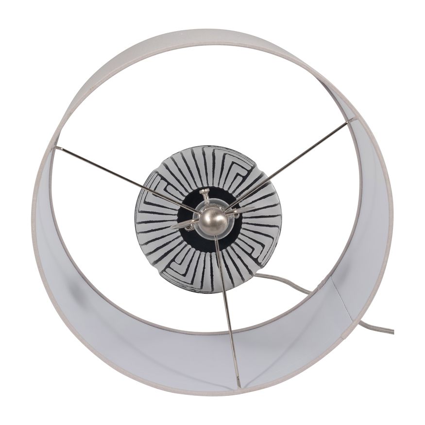 Sagebrook - Ceramic Tribal Textured Table Lamp in White