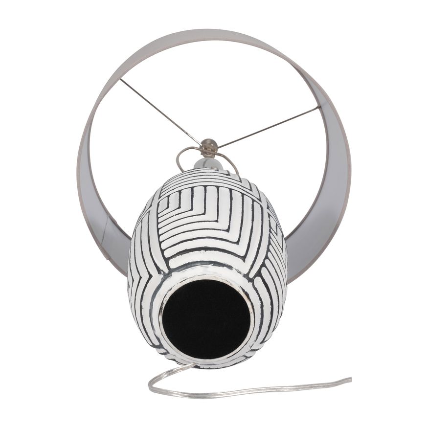 Sagebrook - Ceramic Tribal Textured Table Lamp in White