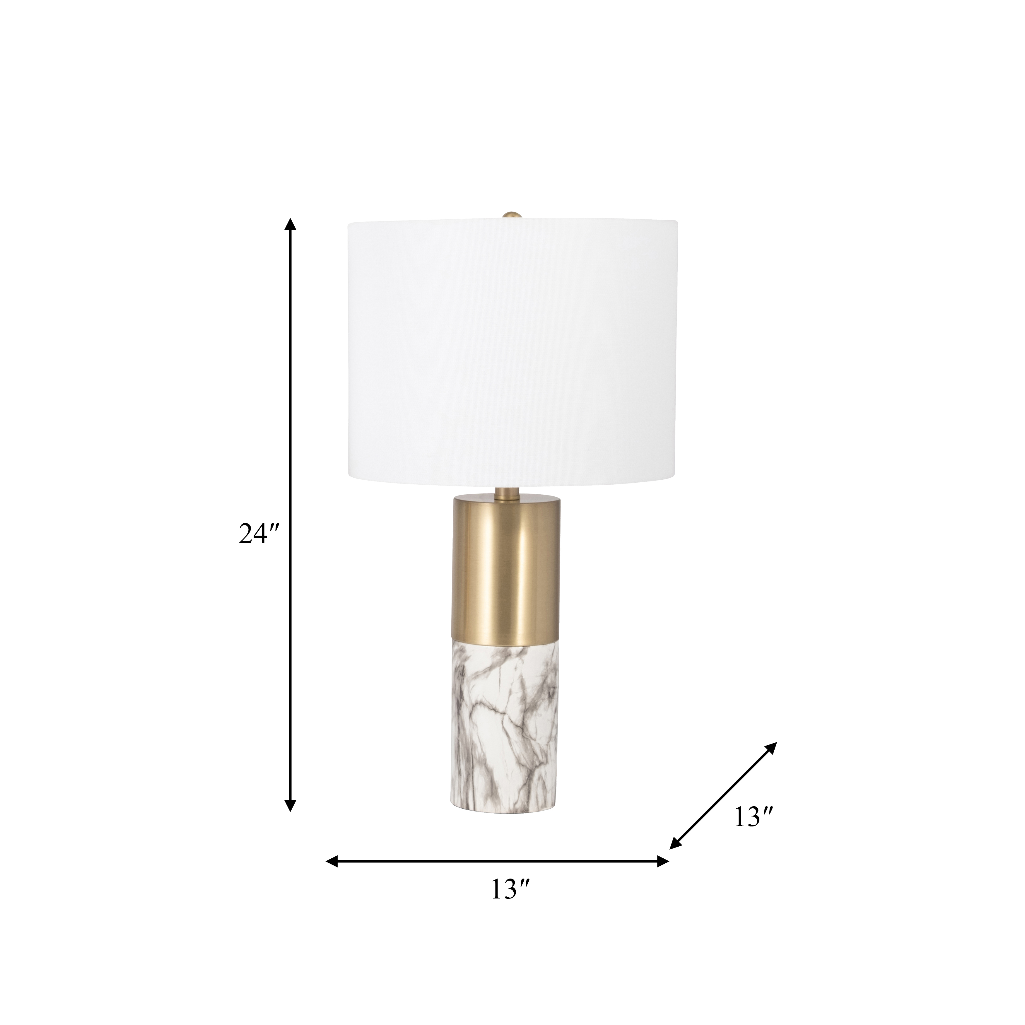 Sagebrook 24" Metal Table Lamp (Set Of 2) - White