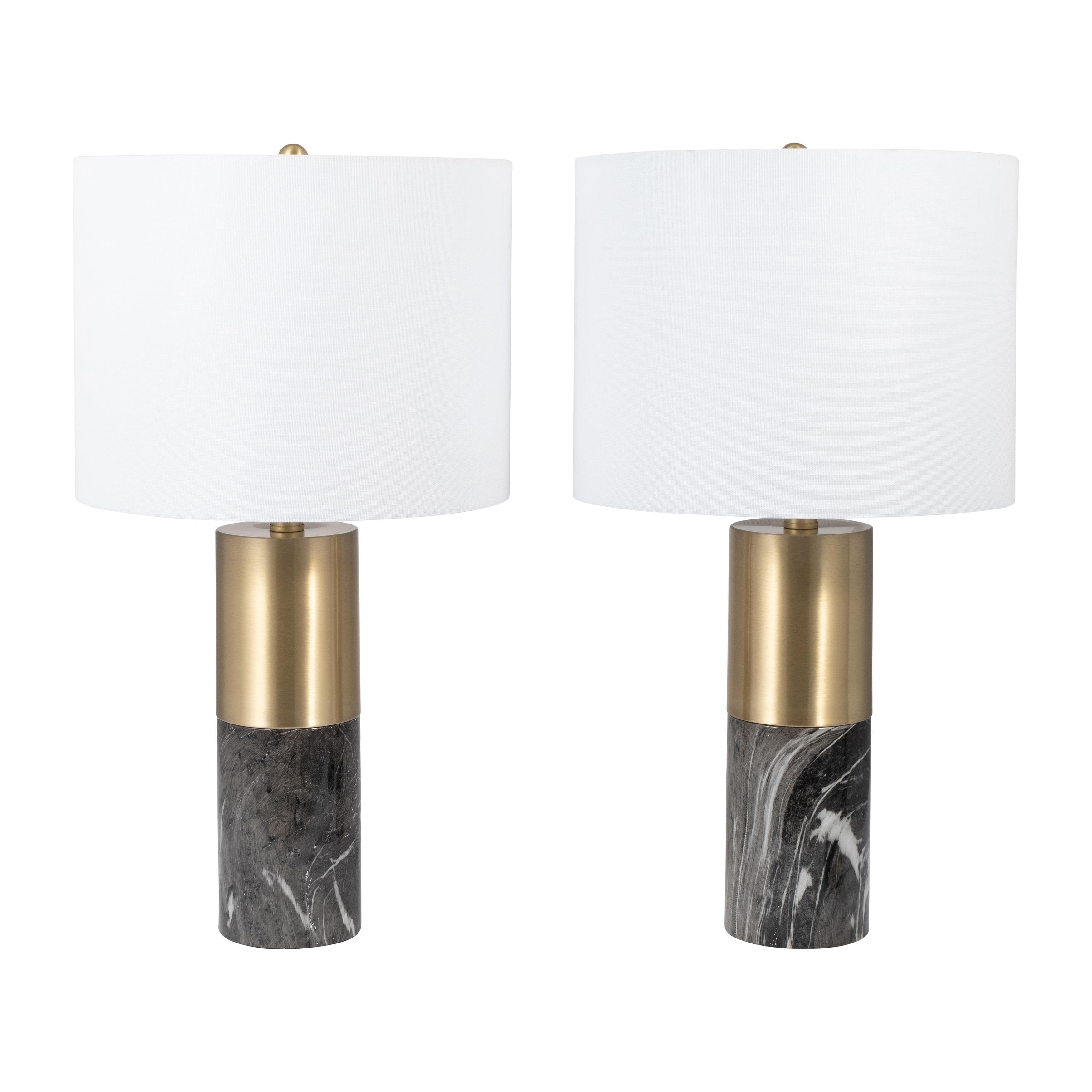 Sagebrook 25" Metal Table Lamp (Set Of 2) - Black