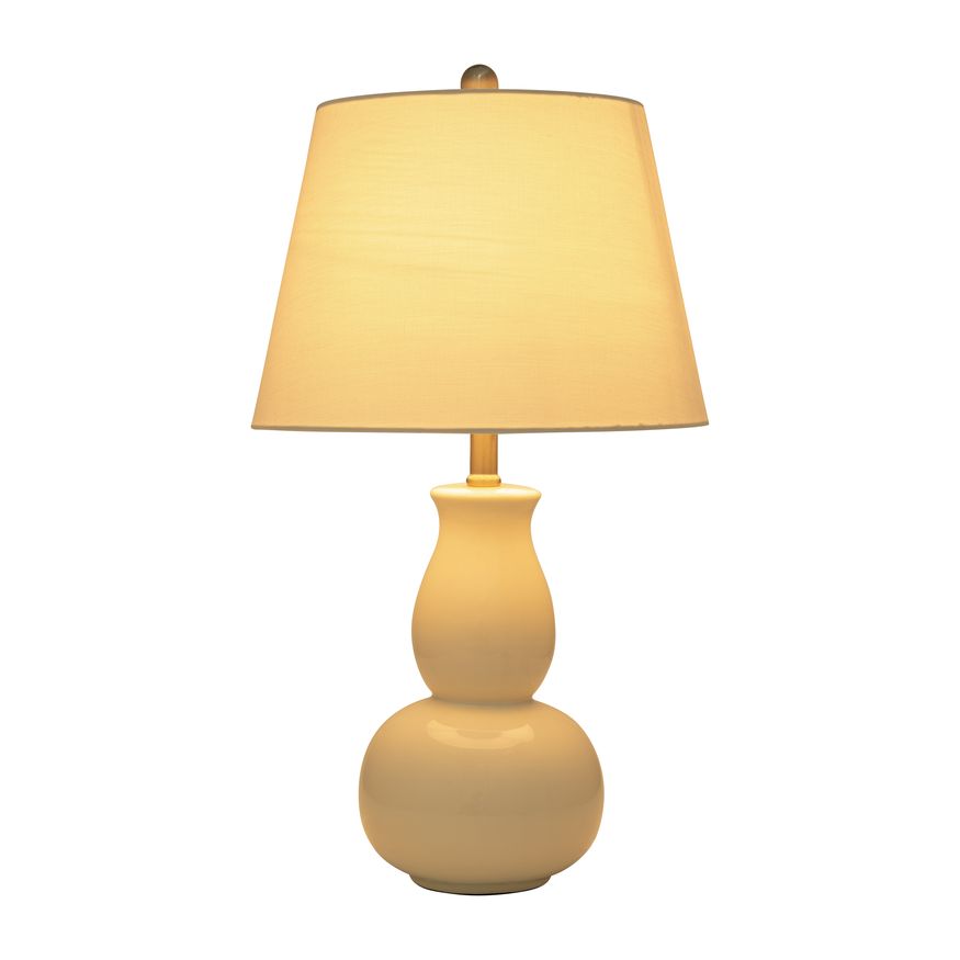 Sagebrook - Ceramic Gourd Table Lamps (Set Of 2) in White