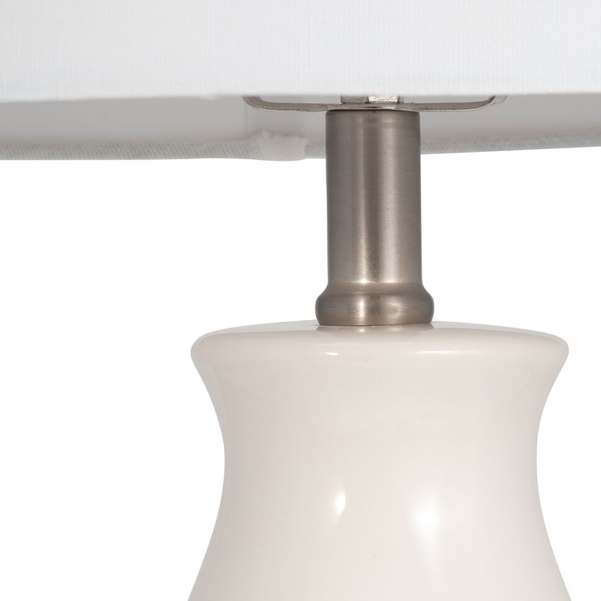 Sagebrook - Ceramic Gourd Table Lamps (Set Of 2) in White