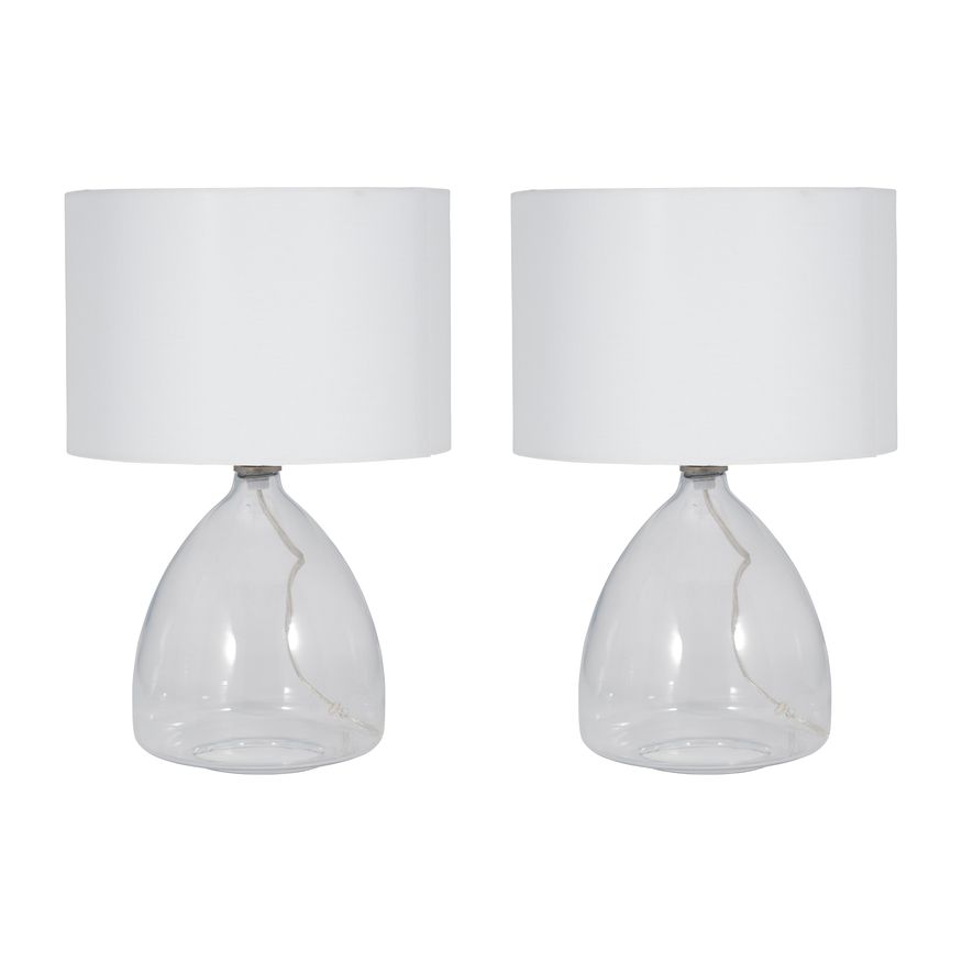 Sagebrook - 51212 Glass Table Lamps (Set Of 2)
