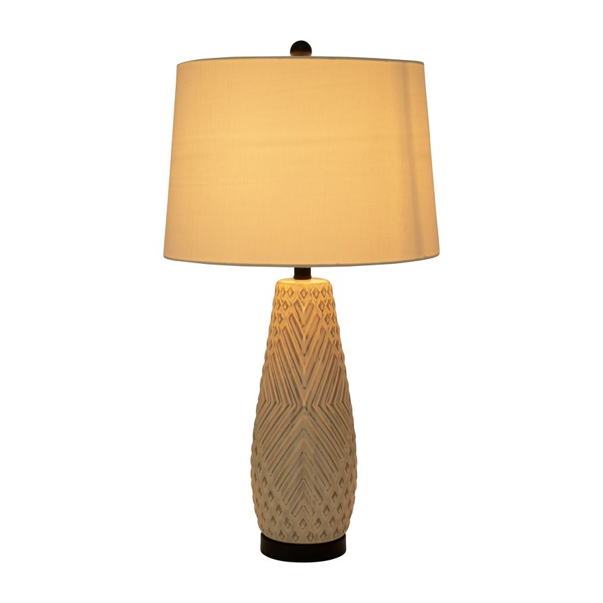 Sagebrook - Ceramic Textured Table Lamp in Ivory