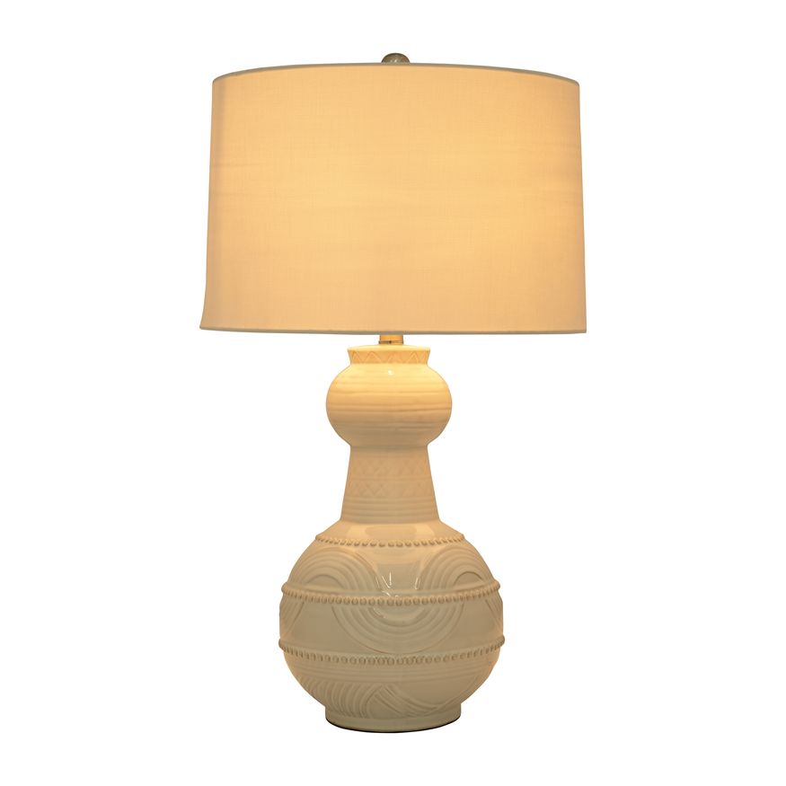 Sagebrook Ceramic Bottle Table Lamp - White