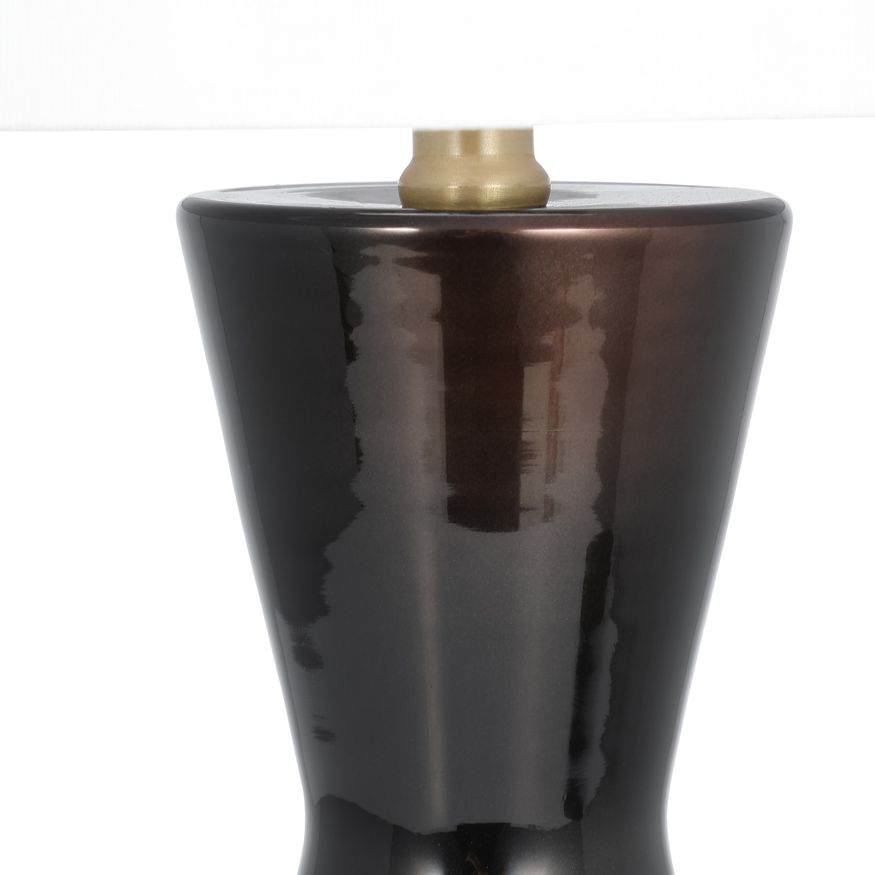 Sagebrook - Glass Concave Table Lamp in Black
