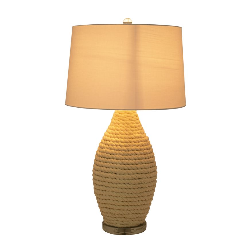 Sagebrook - Rattan Table Lamp in White