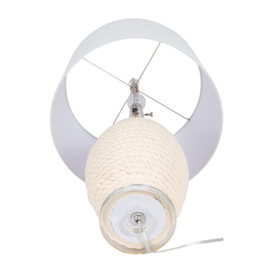 Sagebrook - Rattan Table Lamp in White
