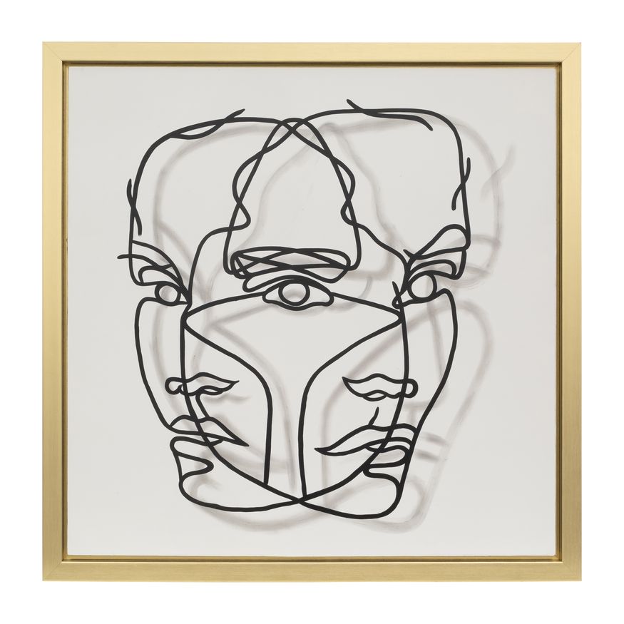 Sagebrook - Gold Frame Hand Painted Face Illusion
