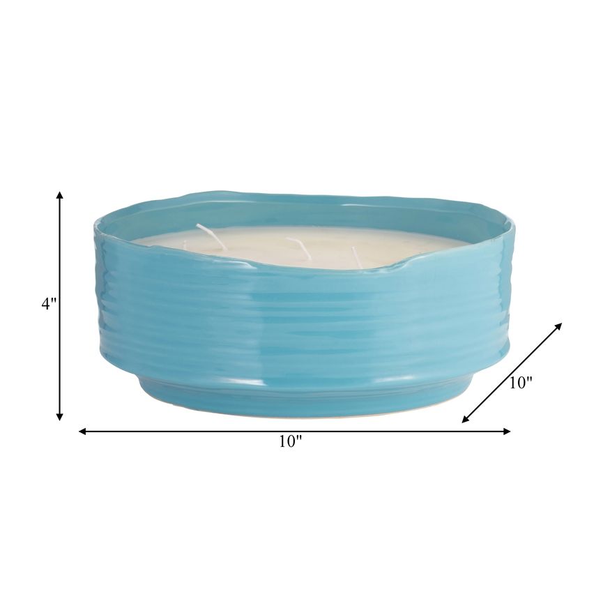 Sagebrook 10" 67 Oz Citronella Candle Planter - Sky