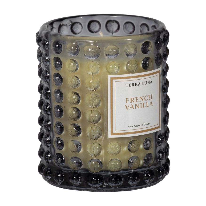 Sagebrook - 3" 6 Oz Sweet Ambr Vanlla Bubble Glass Candle