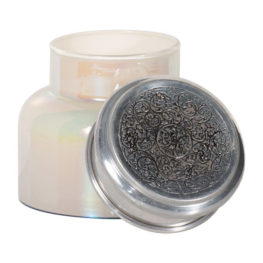 Sagebrook - 6" 26 Oz Forest Beaded Candle